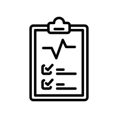 Patient data diagnosis line icon design with trendy style