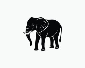 Obraz premium elephant giant safari animal vector illustration design 