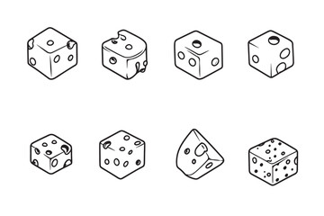Blue Cheese Minimalist Line Icon
