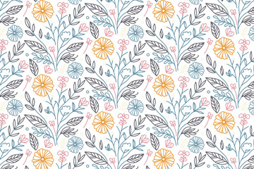 seamless line floral pattern with stylish petal structures perfect for home fabric pillow fashion and tabletop design

