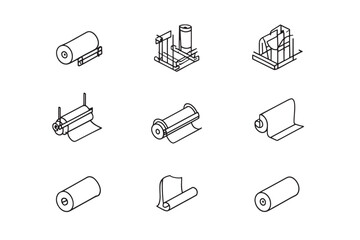Blueprint Roll Line Drawing