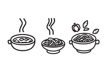 Line Art of Bolognese Meat Sauce