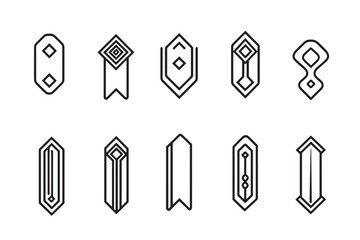 Minimalist Bookmark Symbol Art