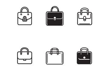 Briefcase Icon Simple Outline Design