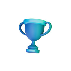 trophy cup isolated on white