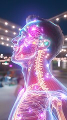 Human Anatomy Night Scene