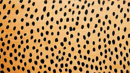   A close-up of an orange wall with black dots and a black spot on the left side