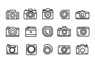 Camera Minimalist Icon Line Design