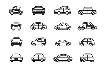 Obraz premium Car Ultra Minimalist Line Icon