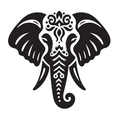 Obraz premium elephant head with Indian ornaments