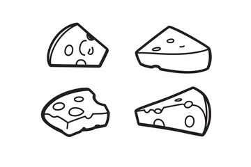 Cheddar Cheese icon line drawing