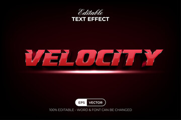 Red Text Effect 3D Style. Editable Text Effect.