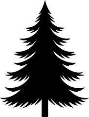 Stylized Black Pine Tree Illustration