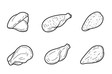 Chicken breast outline food design