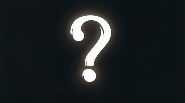 Glowing Question Mark Animation