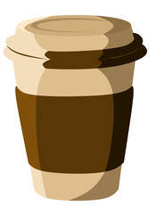 Coffee cup logo icon vector illustration.Vector Design, Coffee t-shirt design, best coffee t-shirt graphics, typography ,Beige coffee tumbler made from recycled materials  icon Ilustration