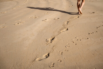 footprints in sand
