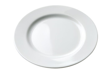 A pristine white plate ready for a delicious meal anticipation and hunger