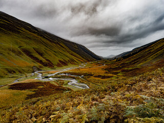 mountain landscape with clouds