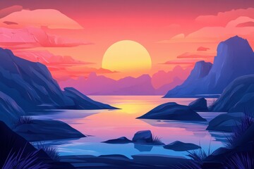 Office background for video conferencing vector illustration .