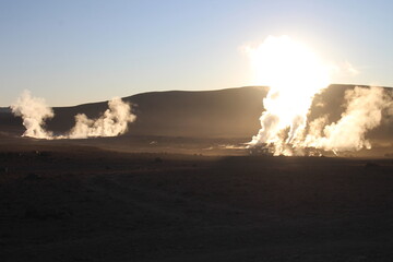 Incredible geysers in the Bolivian desert