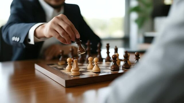 Teaching Chess Strategies to a Junior Employee in a Conference Room