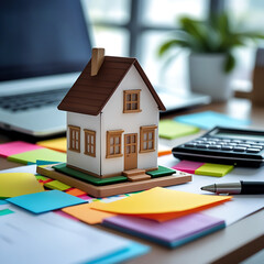 Diagram showing the process of securing a mortgage for a house