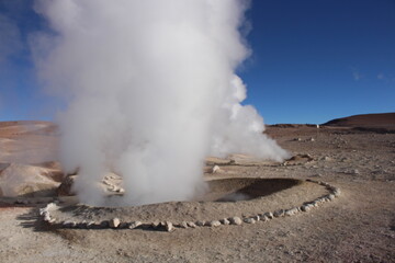 Incredible geysers in the Bolivian desert