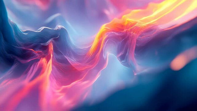 Abstract colorful wavy background with smooth amorphous shapes