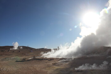 Incredible geysers in the Bolivian desert