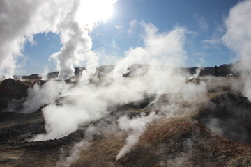 Incredible geysers in the Bolivian desert