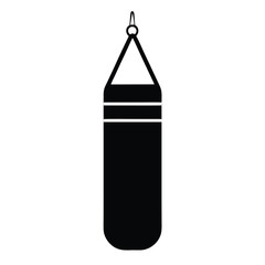 Punching Bag Logo Icon Silhouette Vector