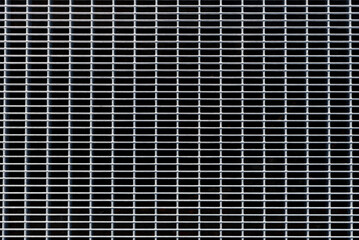 Top view rectangular metal grate.