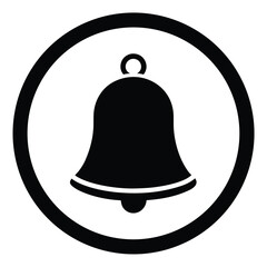 Ring Bell Logo Icon Silhouette Vector