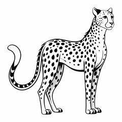 cheetah vinyl ready vector illustration