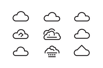 Cloud Icon Minimalist 2D Design Art