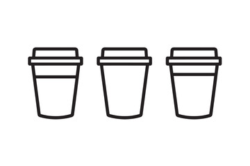 Coffee Cup Icon Ultra Minimalist Design Art