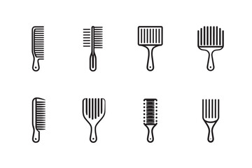 Comb Icon Elegant Line Art