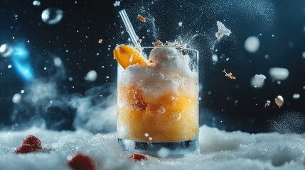 Cosmic mocktail mixology class, alcohol-free drinks in space,