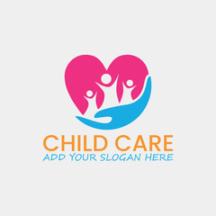 child daycare logo design vector