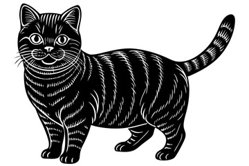 Cute Cat Cartoon Character Design Illustration vector eps format suitable for your design needs logo illustration animation etc