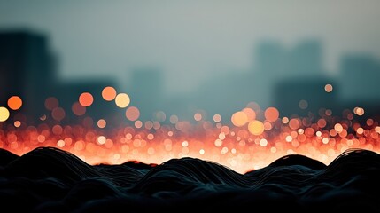 Abstract Cityscape  Network Data  Bokeh Lights  Global Connection