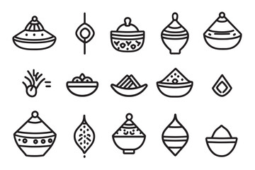 Couscous minimalist 2D line art design