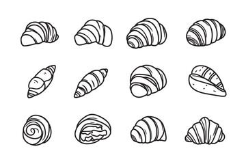 Croissant 2D Illustration with Minimalist Touch
