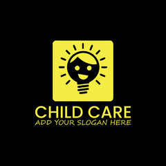 child daycare logo design vector