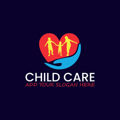 child daycare logo design vector
