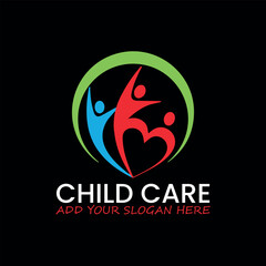 child daycare logo design vector