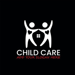 child daycare logo design vector