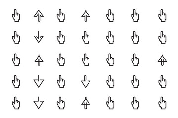 Unique Line Art Cursor Icon Design