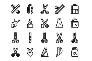 Obraz premium Scissors cut tool simple icon vector